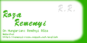 roza remenyi business card